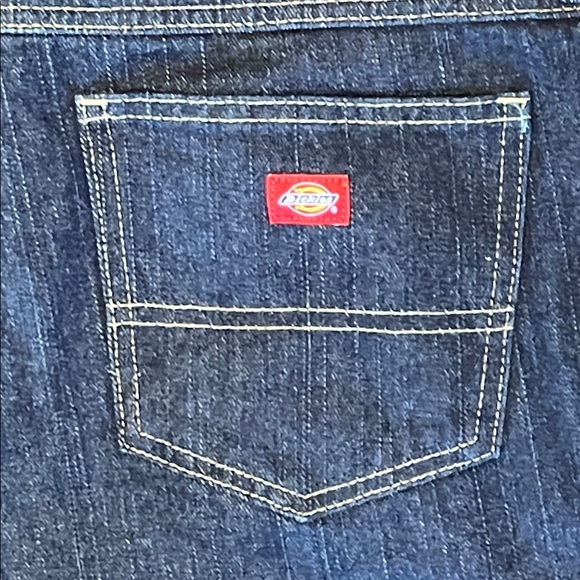 Dickie's Women's Lined Blue Jeans Regular Straight Cut Dark Wash Sz 8R W/31 L/32 - Picture 9 of 15